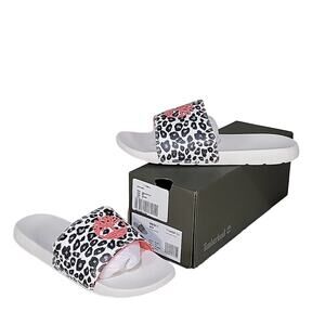 Timberland Playa Sands Sports Slide Sandals, Cheetah Print, Unisex W11, M9 NEW
